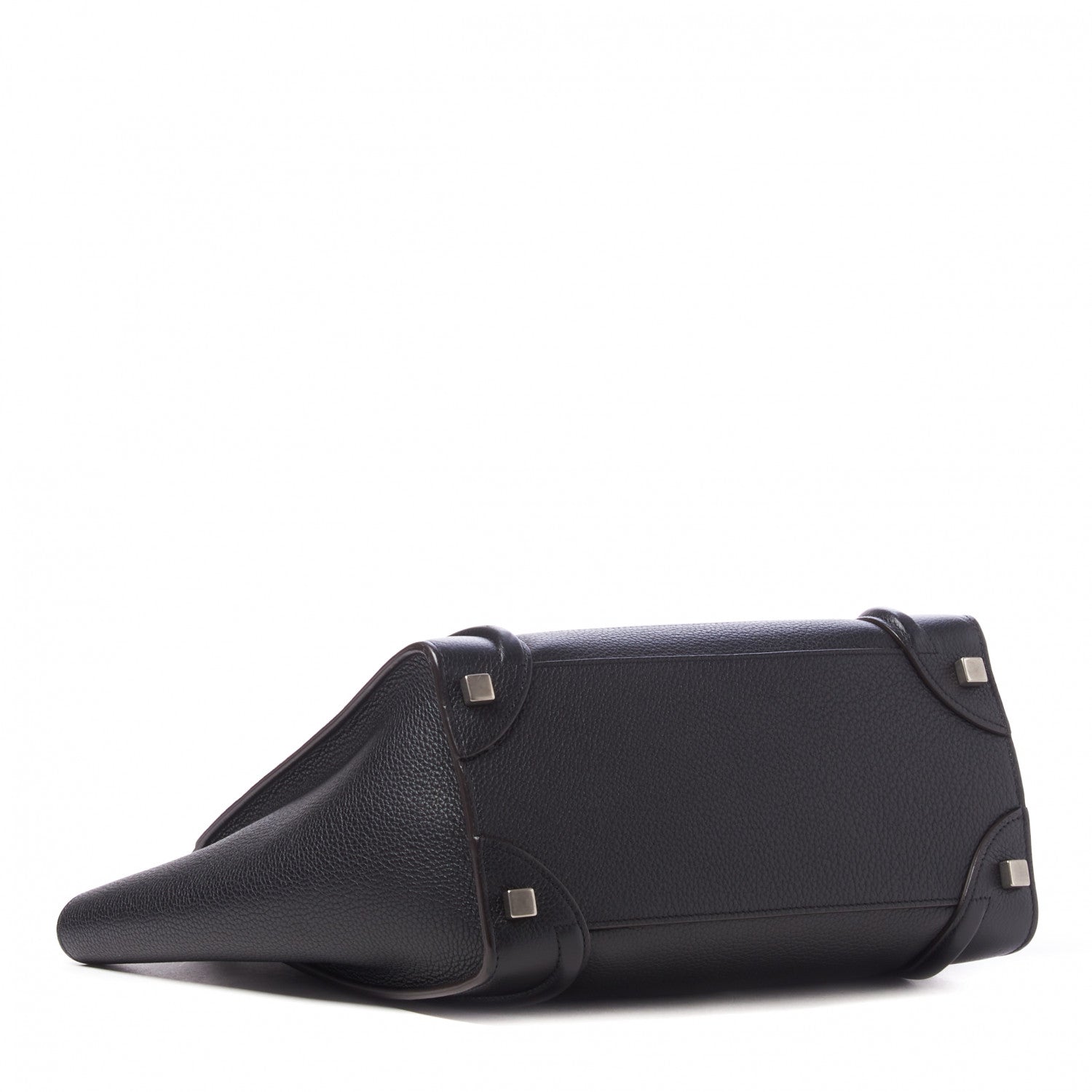 Celine Drummed Calfskin Micro Luggage Black 4 of 10