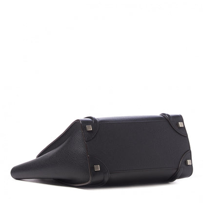 Celine Drummed Calfskin Micro Luggage Black 4 of 10