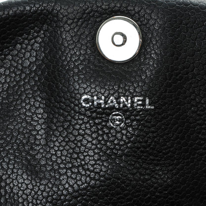 Chanel Caviar Half Moon Wallet On Chain WOC Black 7 of 9
