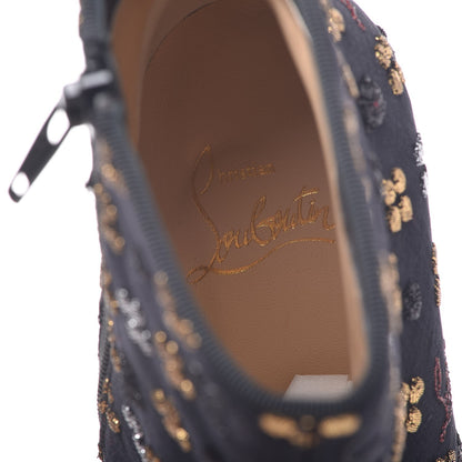 Christian Louboutin Jacquard Loubi In The Sky So Kate Booty 100 Ankle Boots 35 Multi Black 7 of 10