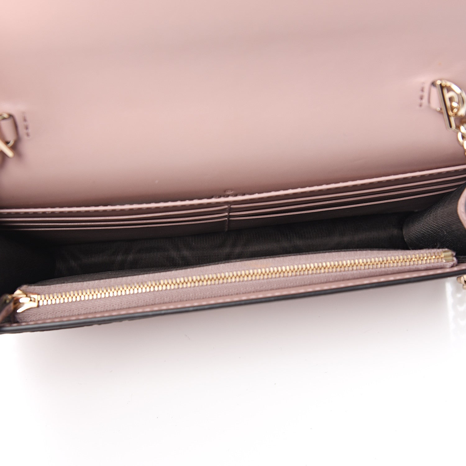 Gucci Guccissima Signature Bowy Chain Wallet Dark Cipria 4 of 8