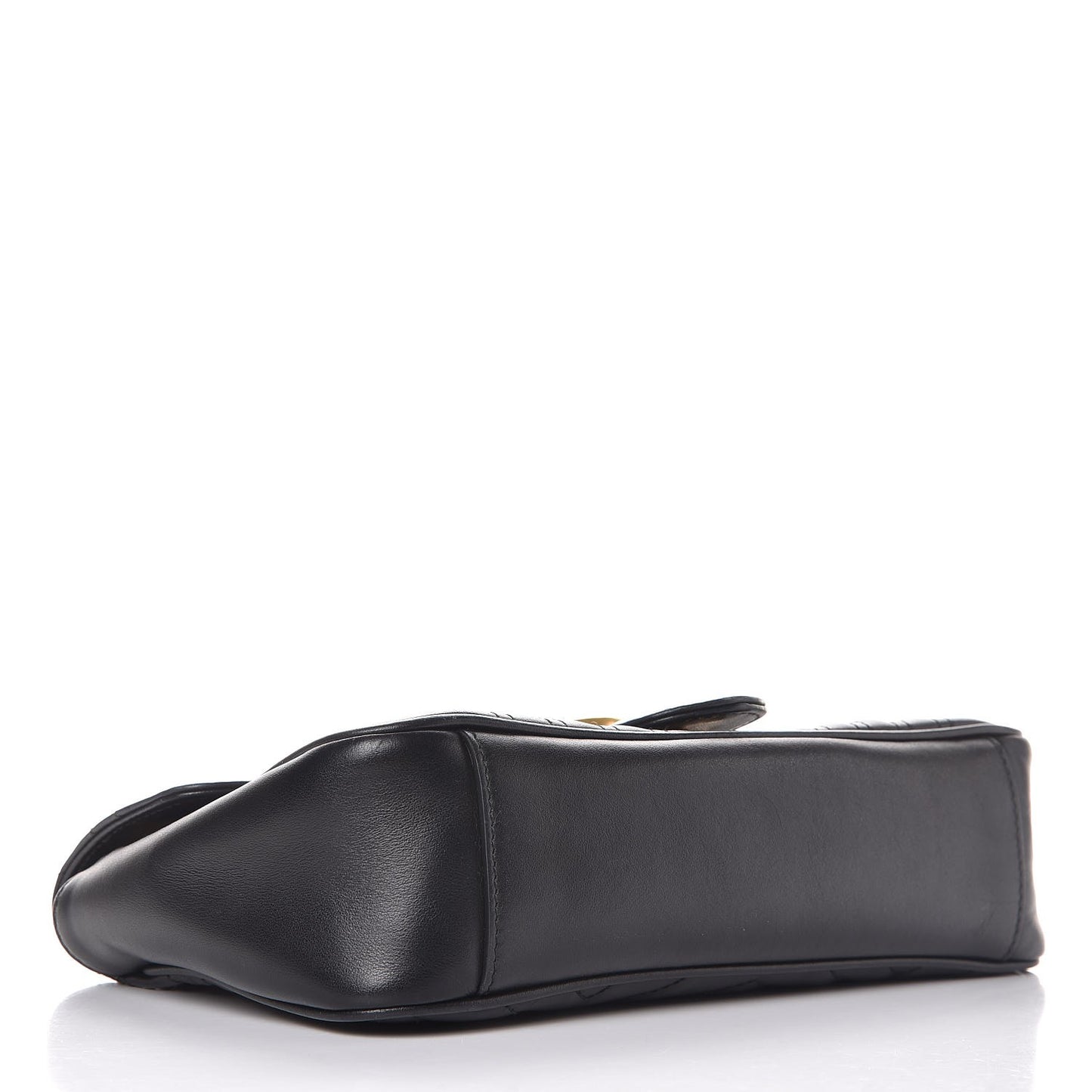 Calfskin Matelasse Small GG Marmont Shoulder Bag Black