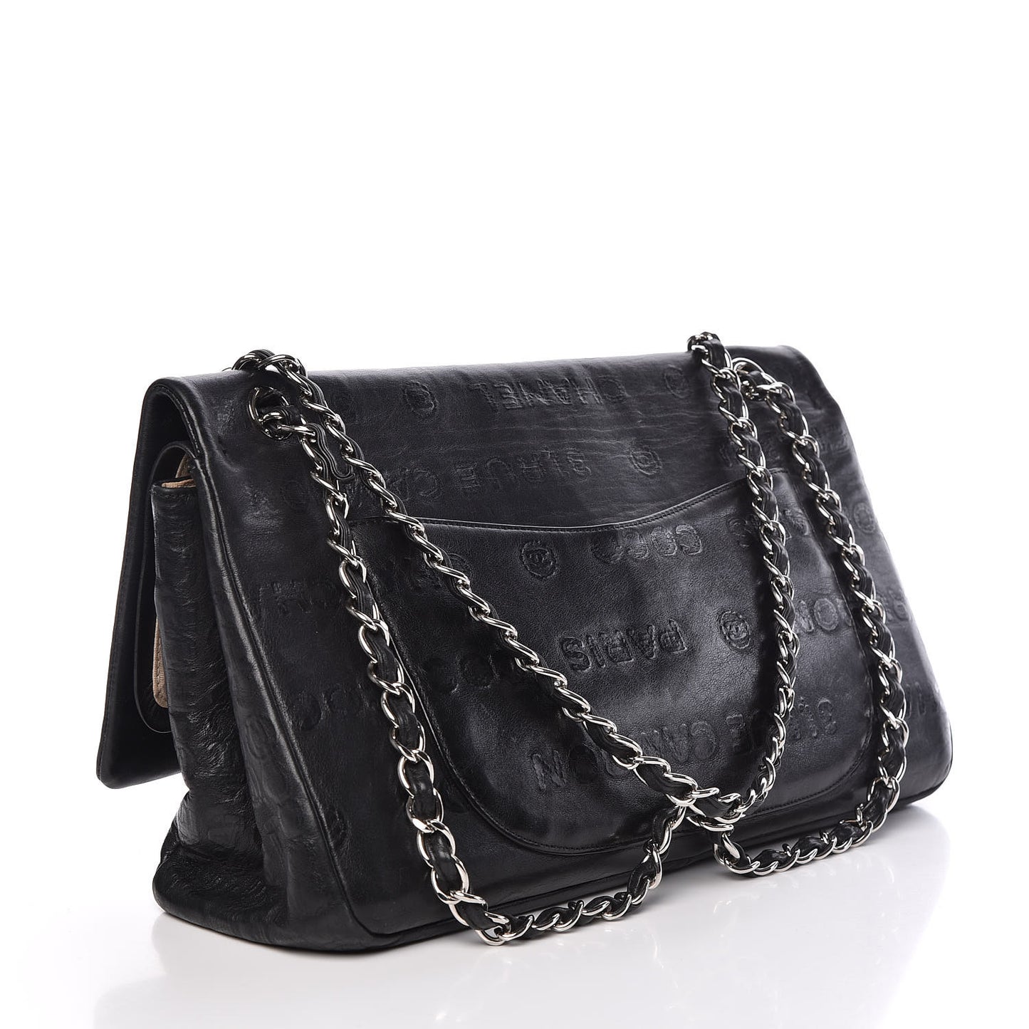 Calfskin Unlimited Jumbo Double Flap Black