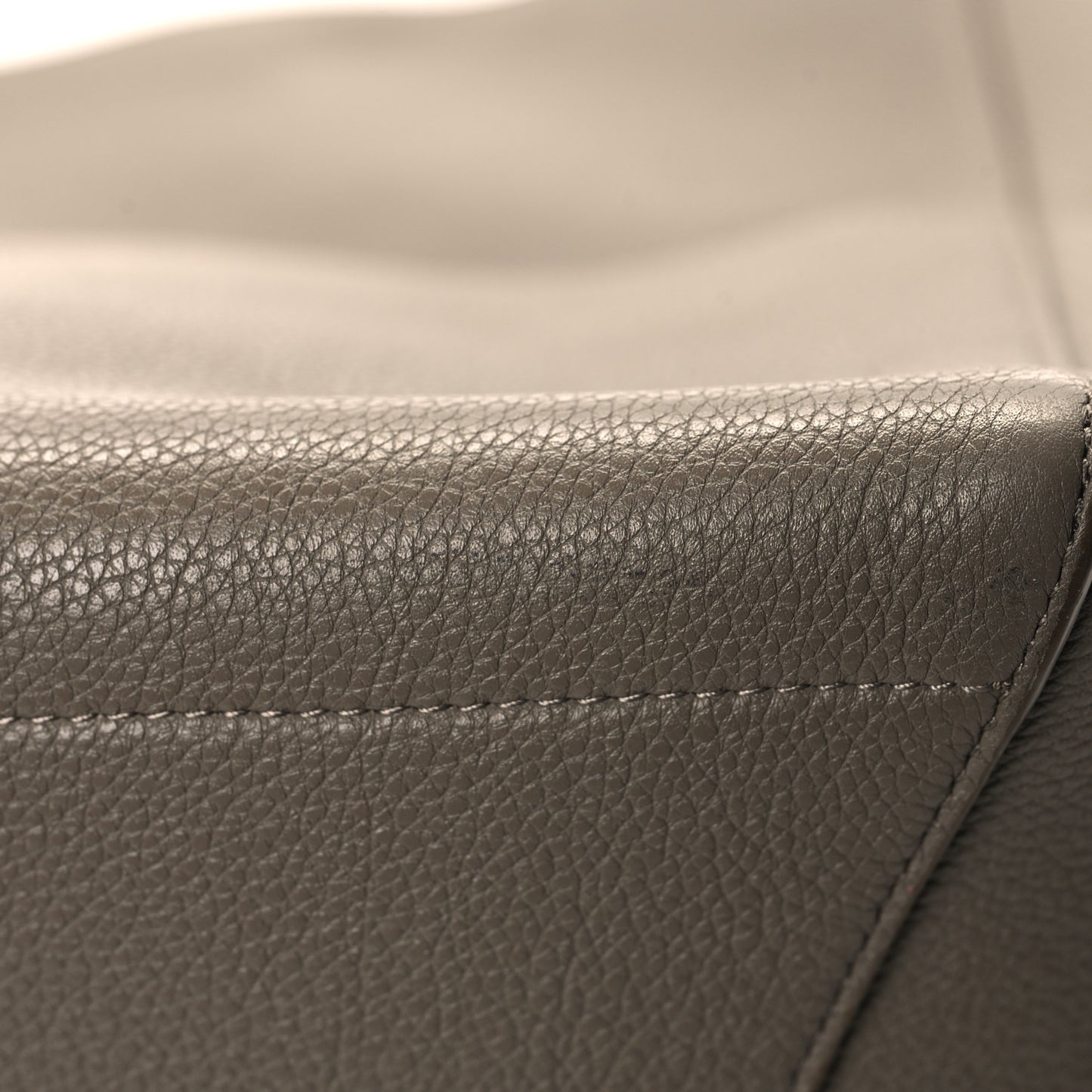 Soft Grained Calfskin Sangle Bucket Bag Taupe