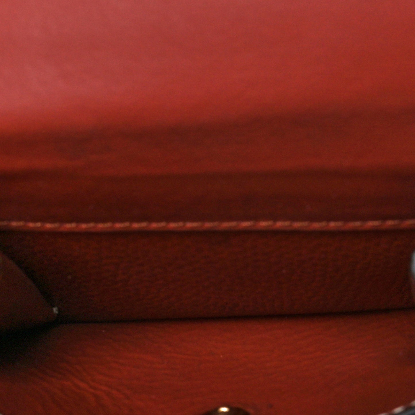 Grained Calfskin Small Darryl Trifold Wallet Sepia Brown