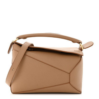 Loewe Grained Calfskin Small Puzzle Edge Bag Toffee 1 of 9