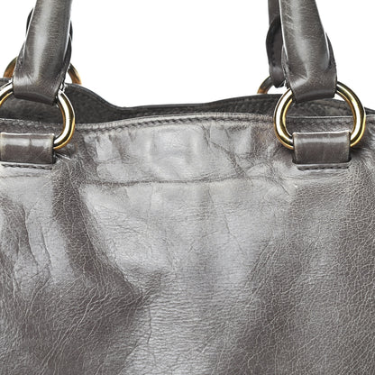 Prada Vitello Shine Top Handle Bag Fumo 14 of 25