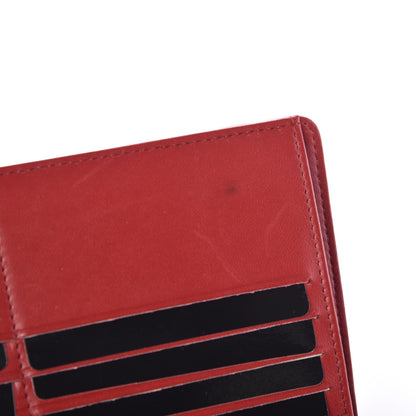 Chanel Lambskin Embossed Camellia Large Gusset Flap Wallet Red 9 of 10