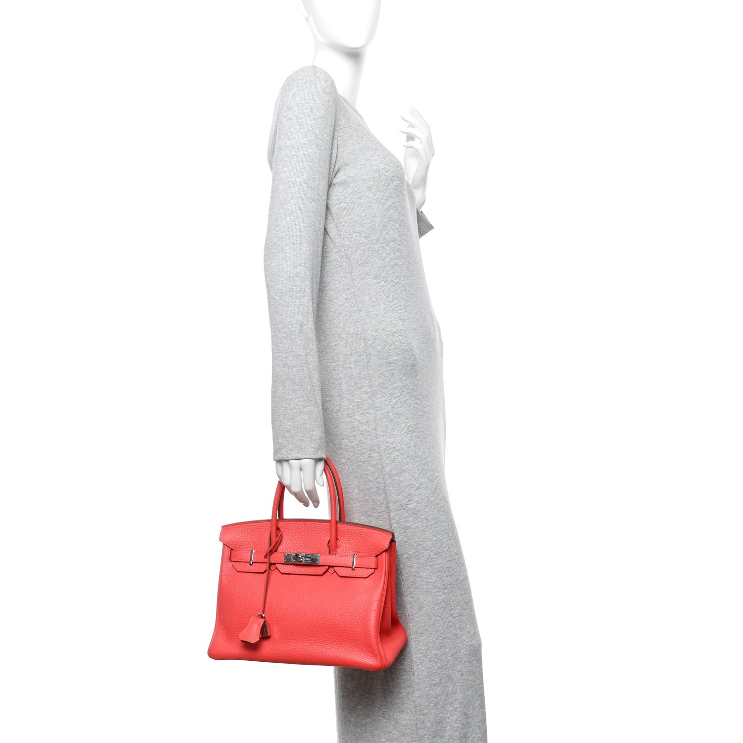 Hermes Taurillon Clemence Birkin 30 Rose Jaipur 2 of 10