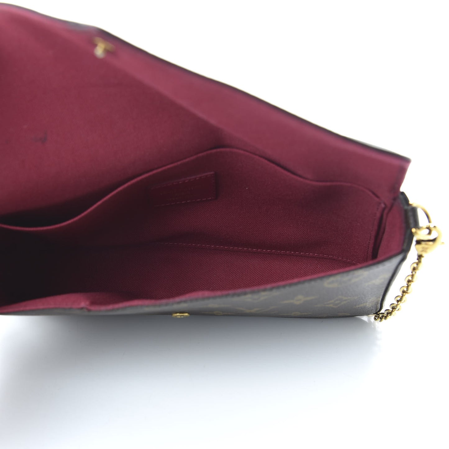 Monogram Pochette Felicie Chain Wallet Fuchsia