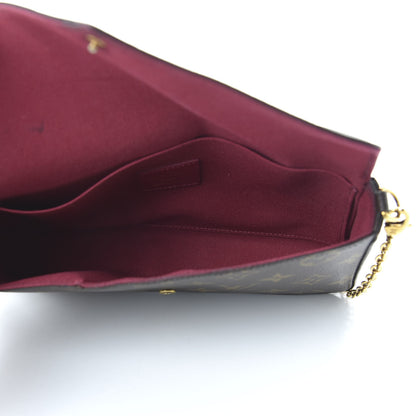 Louis Vuitton Monogram Pochette Felicie Chain Wallet Fuchsia 5 of 11