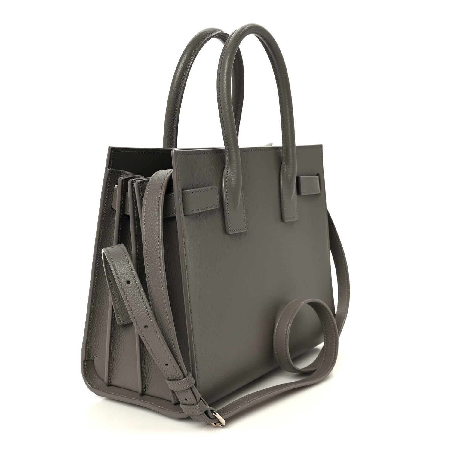 Saint Laurent Grained Calfskin Baby Sac De Jour Taupe 3 of 10