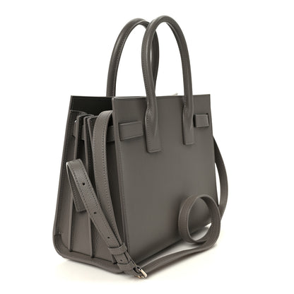 Saint Laurent Grained Calfskin Baby Sac De Jour Taupe 3 of 10