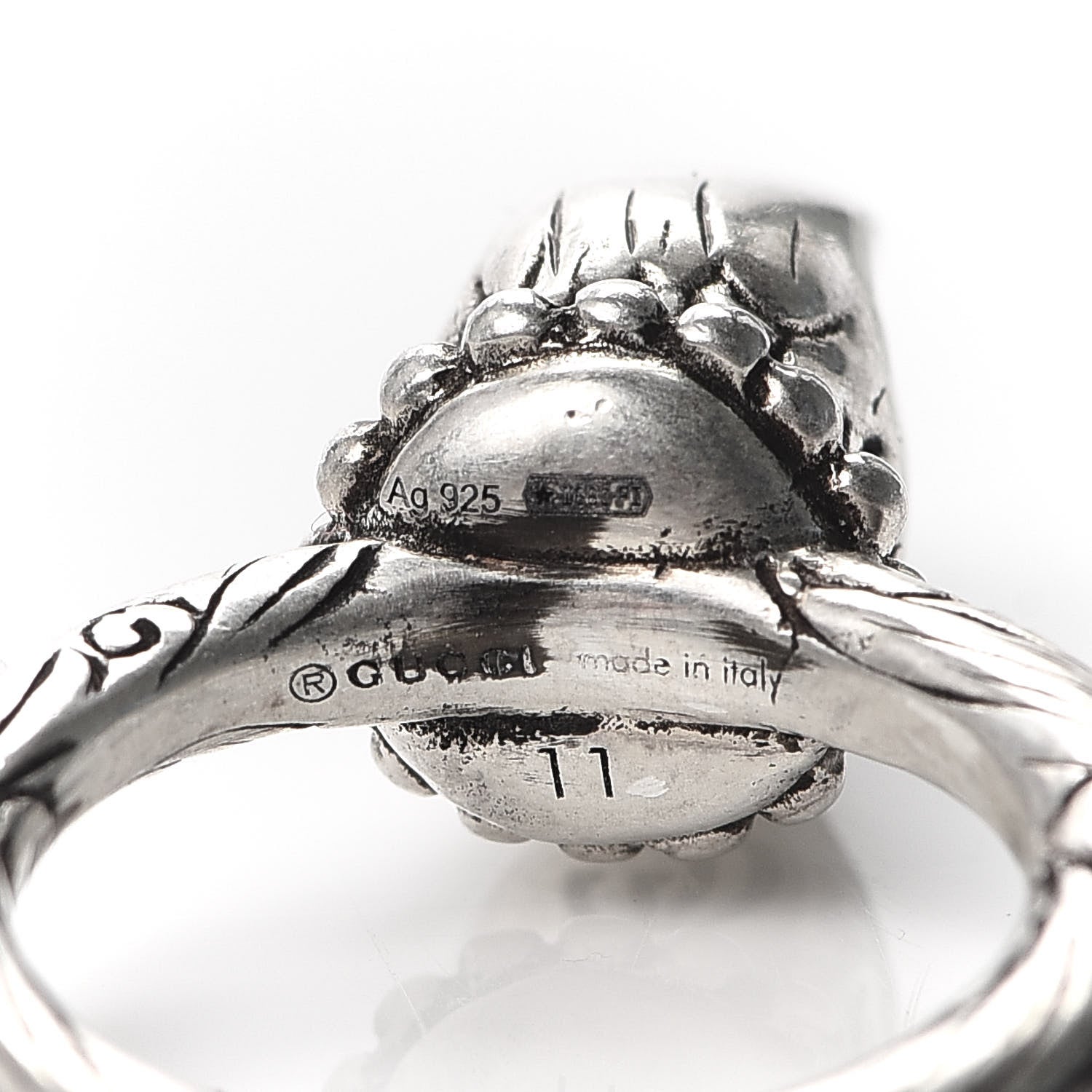 Gucci Sterling Silver Anger Forest Eagle Head Ring 51 5.75 5 of 5