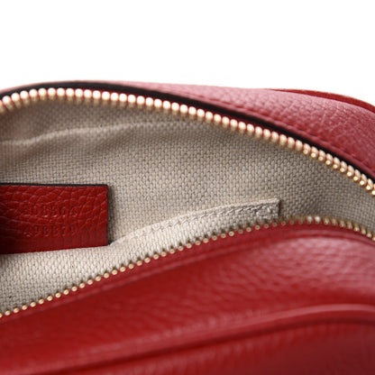 Gucci Pebbled Calfskin Small Soho Disco Bag Vibrant Red 9 of 10