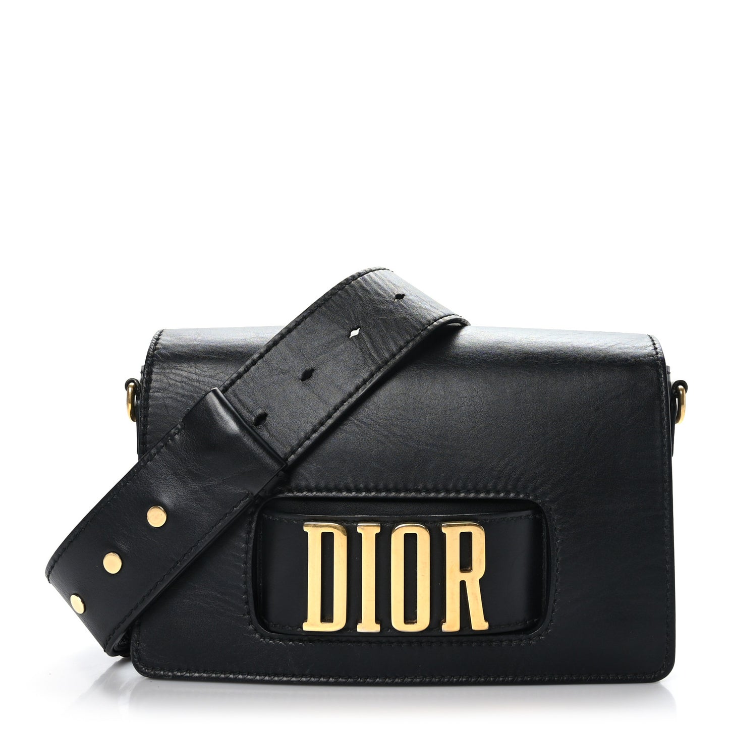 Smooth Calfskin Dio(r)evolution Flap Bag Black