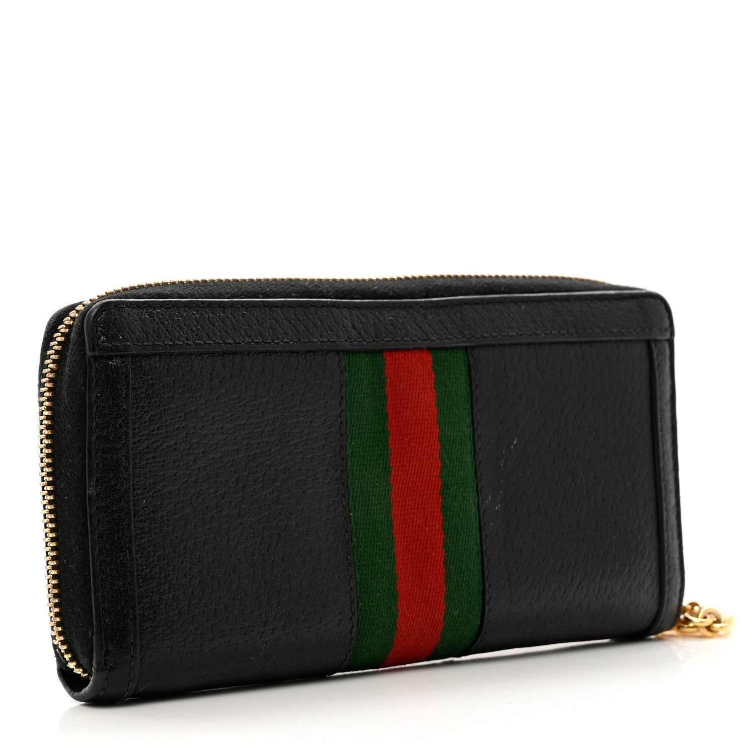 Gucci Calfskin Web Ophidia Zip Around Wallet Black 3 of 6
