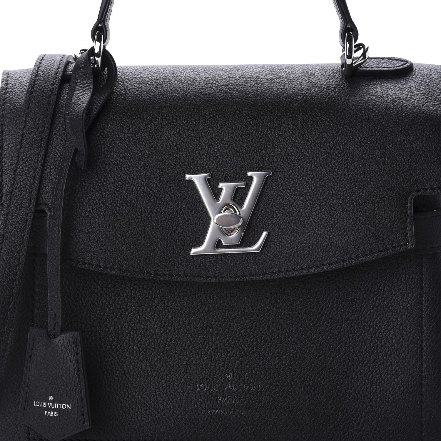 Louis Vuitton Calfskin Lockme Ever BB Black 10 of 10
