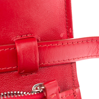 Celine Box Calfskin Medium Classic Box Flap Bag Red 13 of 14