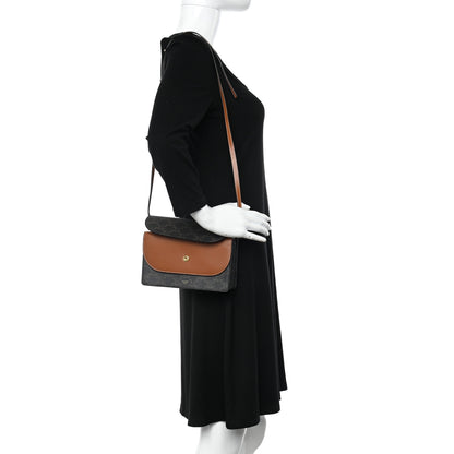 Celine Triomphe Canvas Lambskin Wallet On Strap Tan 2 of 11