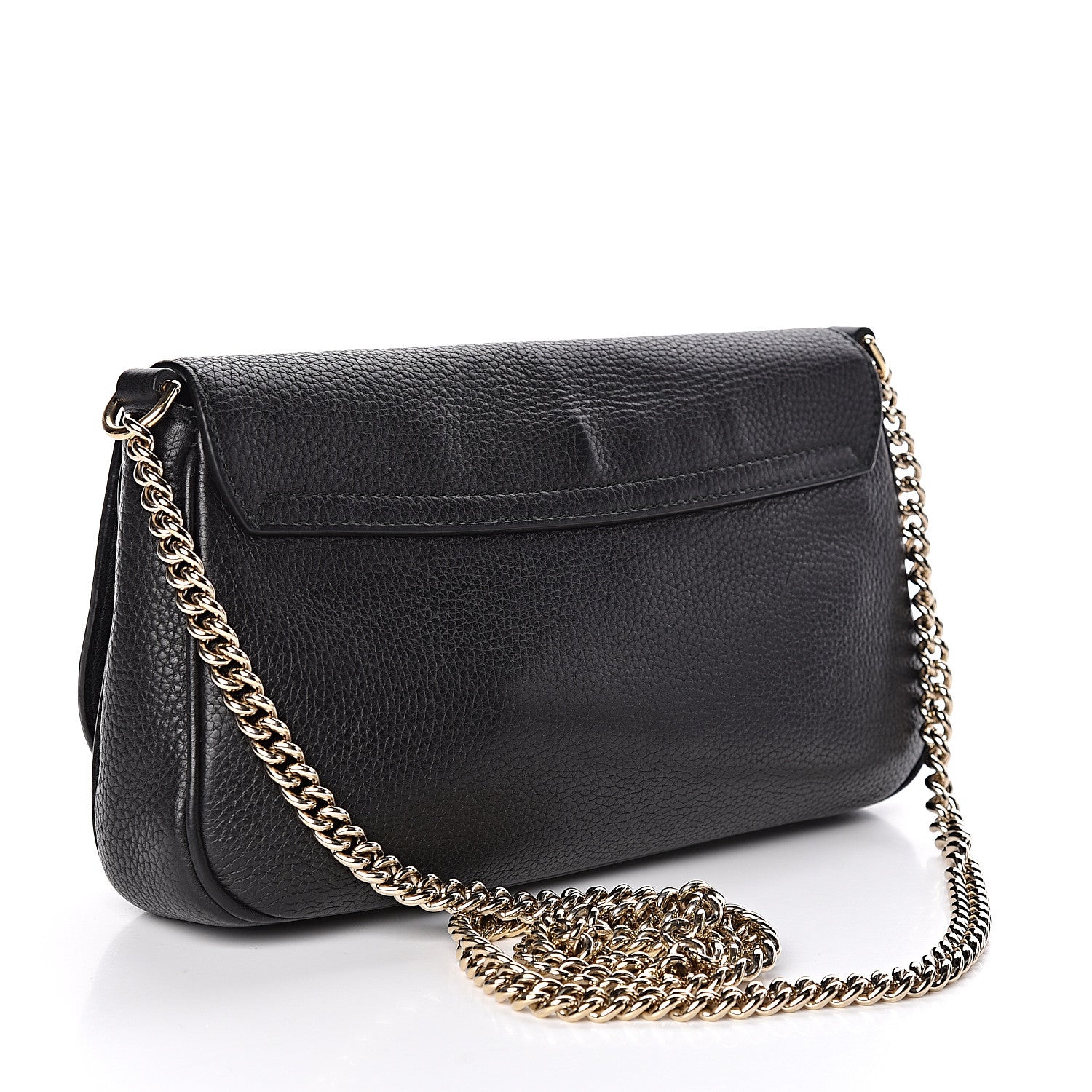 Gucci Pebbled Calfskin Medium Soho Flap Crossbody Black 3 of 10