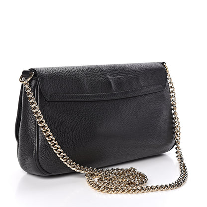 Gucci Pebbled Calfskin Medium Soho Flap Crossbody Black 3 of 10