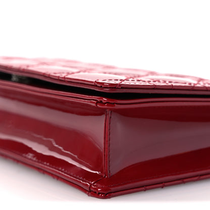 Christian Dior Patent Cannage Lady Dior Clutch Red 11 of 15
