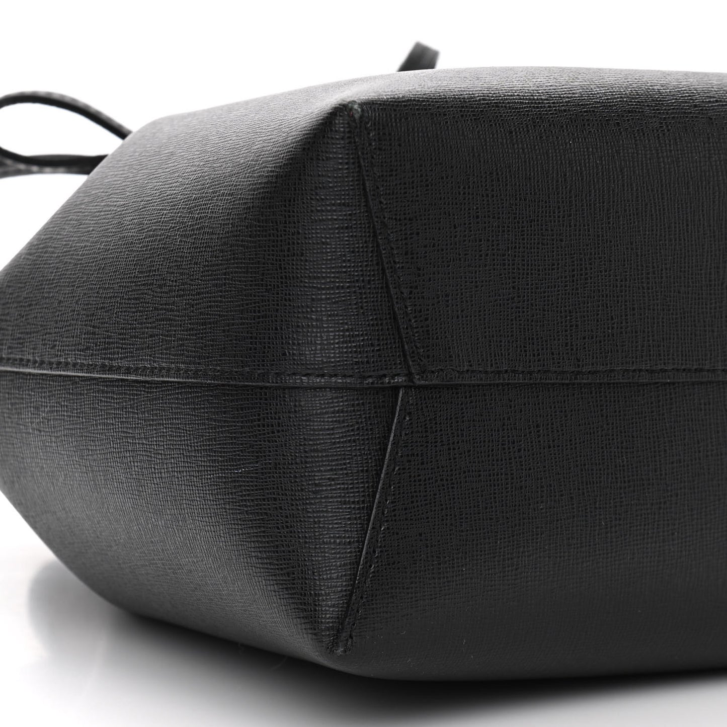 Calfskin Mini Bucket Bag Black Flamma