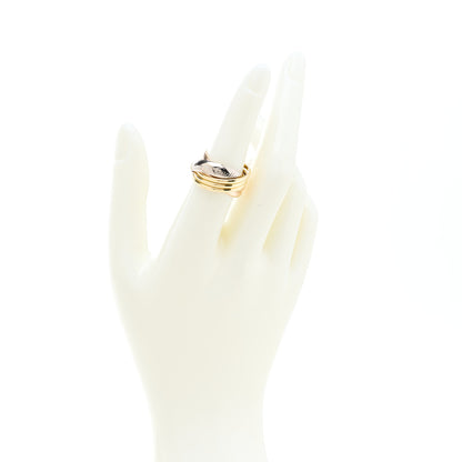 Cartier 18K Pink Yellow White Gold Diamond Trinity 6 Band Ring 51 5.75 2 of 7