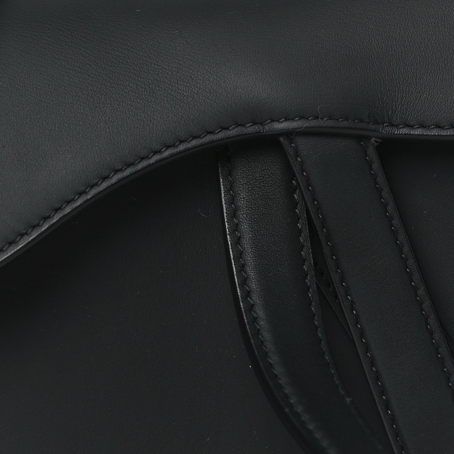 Christian Dior Ultra Matte Calfskin Mini Saddle Bag With Strap Black 8 of 10