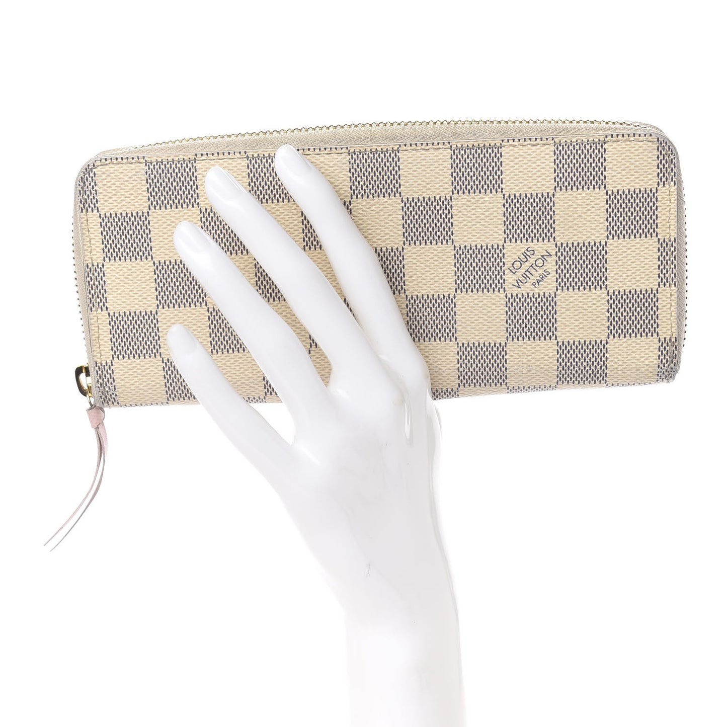 Damier Azur Clemence Wallet Rose Ballerine