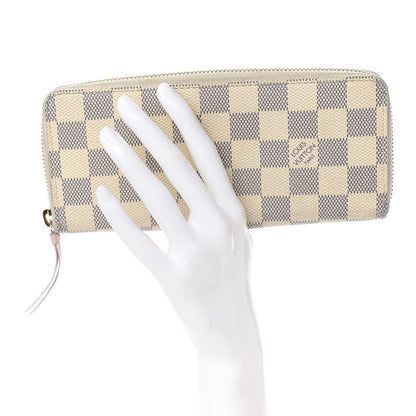 Louis Vuitton Damier Azur Clemence Wallet Rose Ballerine 2 of 8