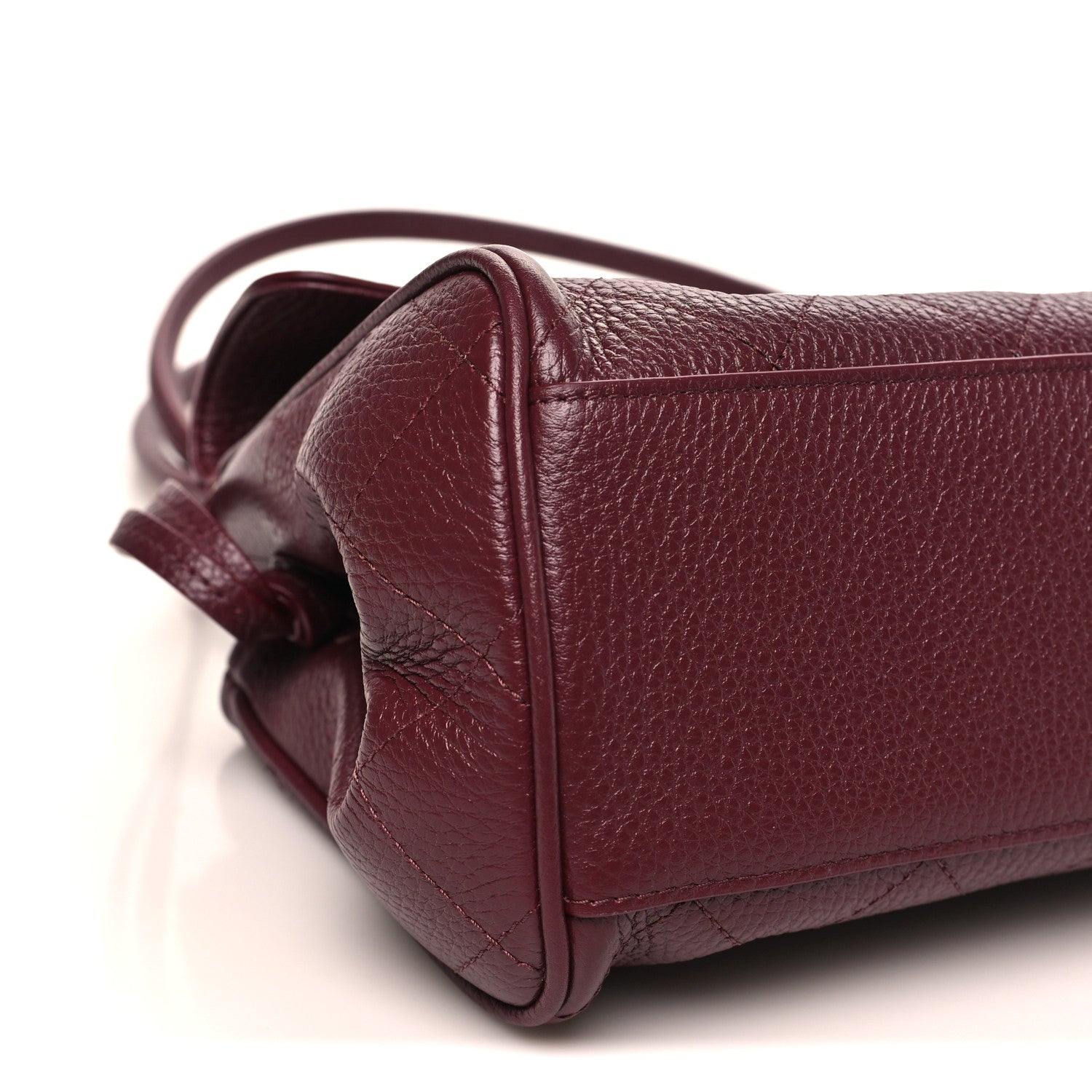 Chanel Grained Calfskin Stitched Urban Essentials Small Shopping Bag Burgundy 9 of 11