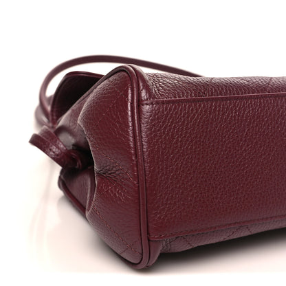 Chanel Grained Calfskin Stitched Urban Essentials Small Shopping Bag Burgundy 9 of 11