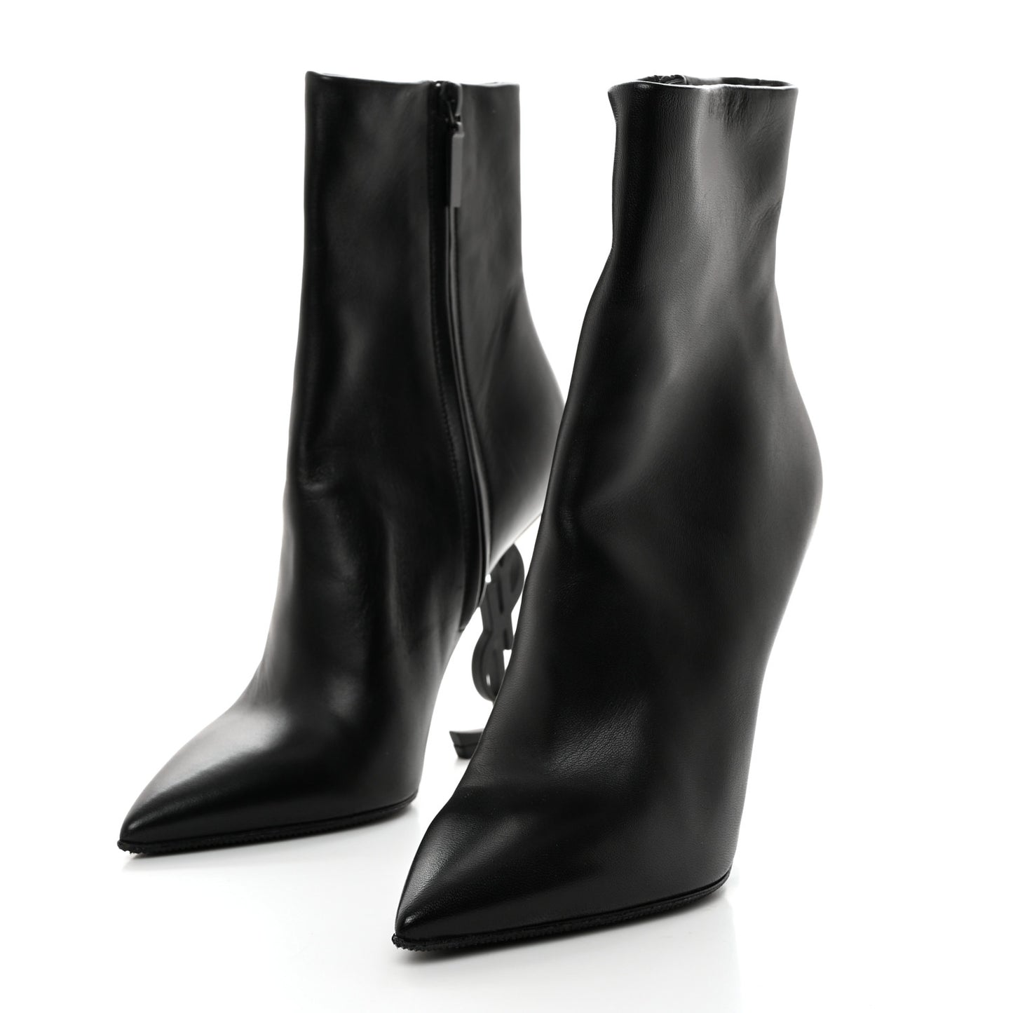 Calfskin Opyum Ankle Boots 37 Black