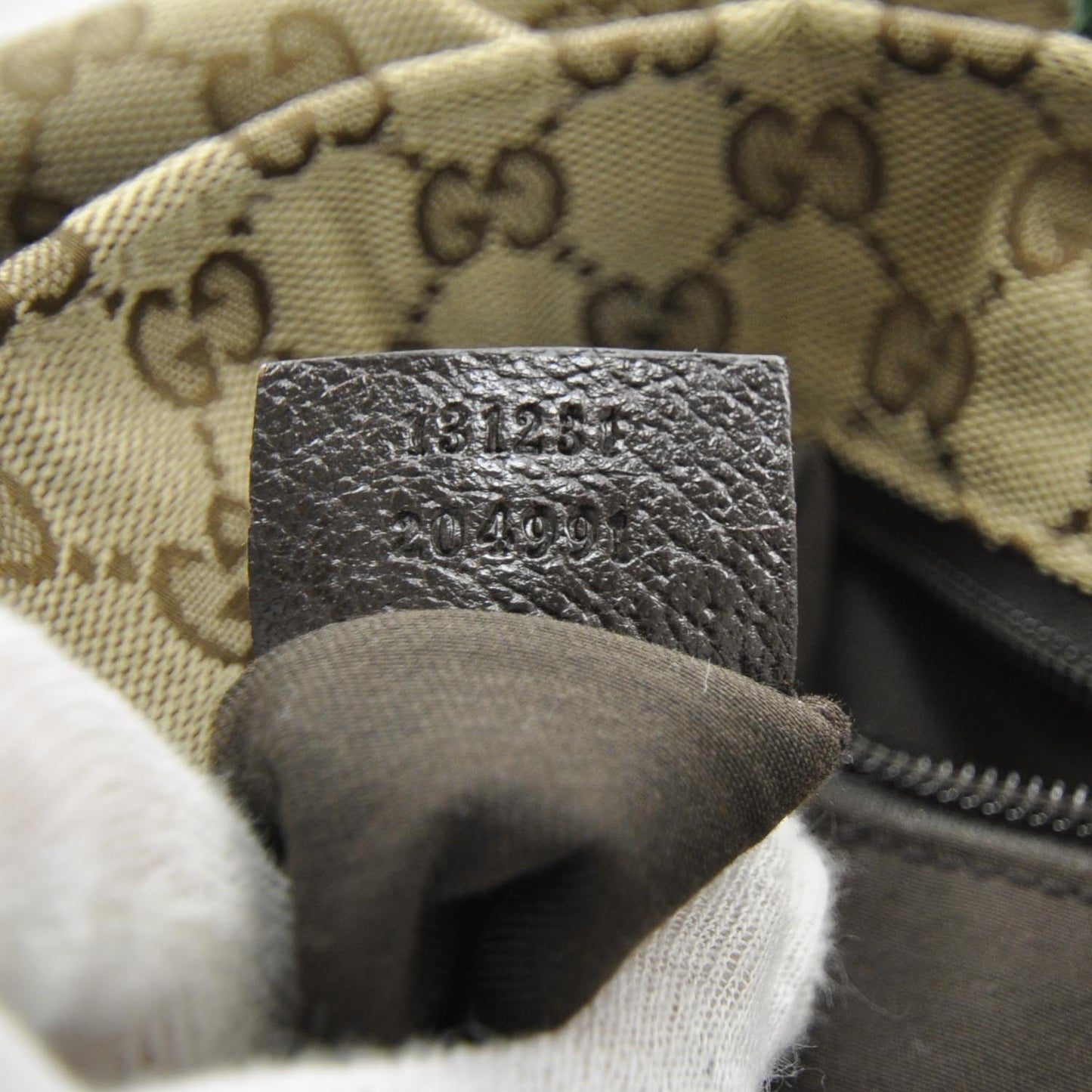 GG Monogram Large Web Handle Vertical Tote Dark Brown