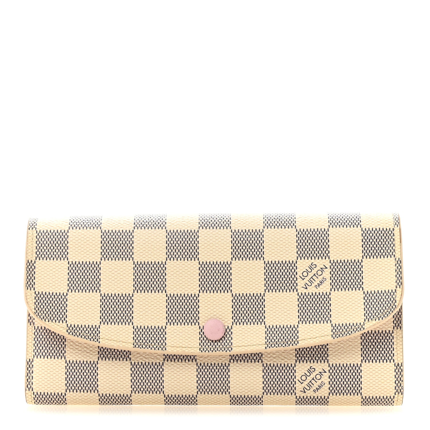 Louis Vuitton Damier Azur Emilie Wallet Rose Ballerine 1 of 11