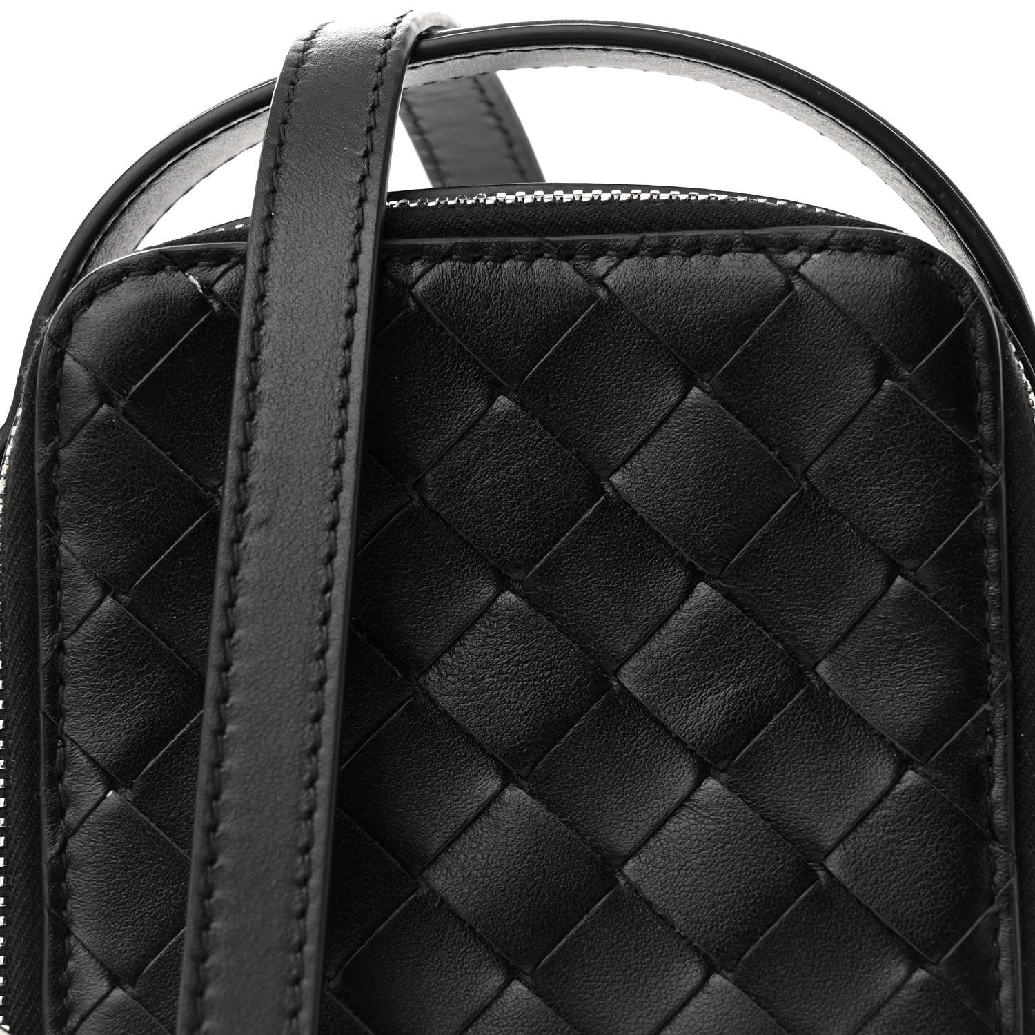 Bottega Veneta Nappa Intrecciato Getaway Phone Pouch Black 7 of 9
