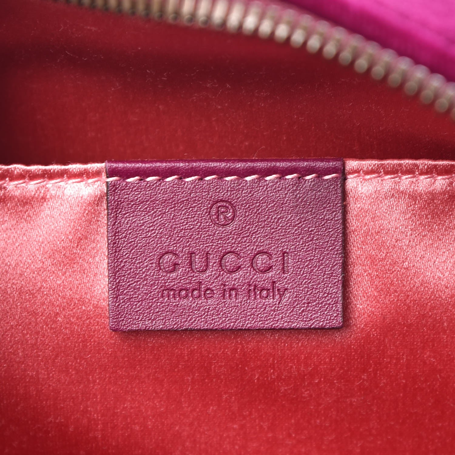Gucci Velvet Matelasse Small GG Marmont Chain Shoulder Bag Fuchsia Violet Cyclamen 6 of 7