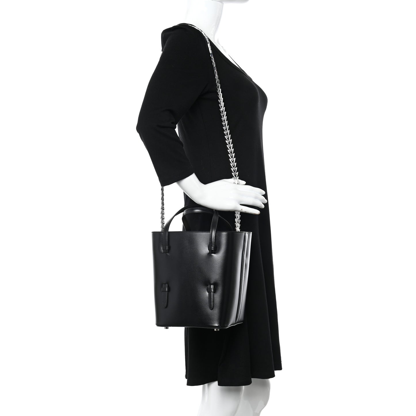 Calfskin Chain Bag Black