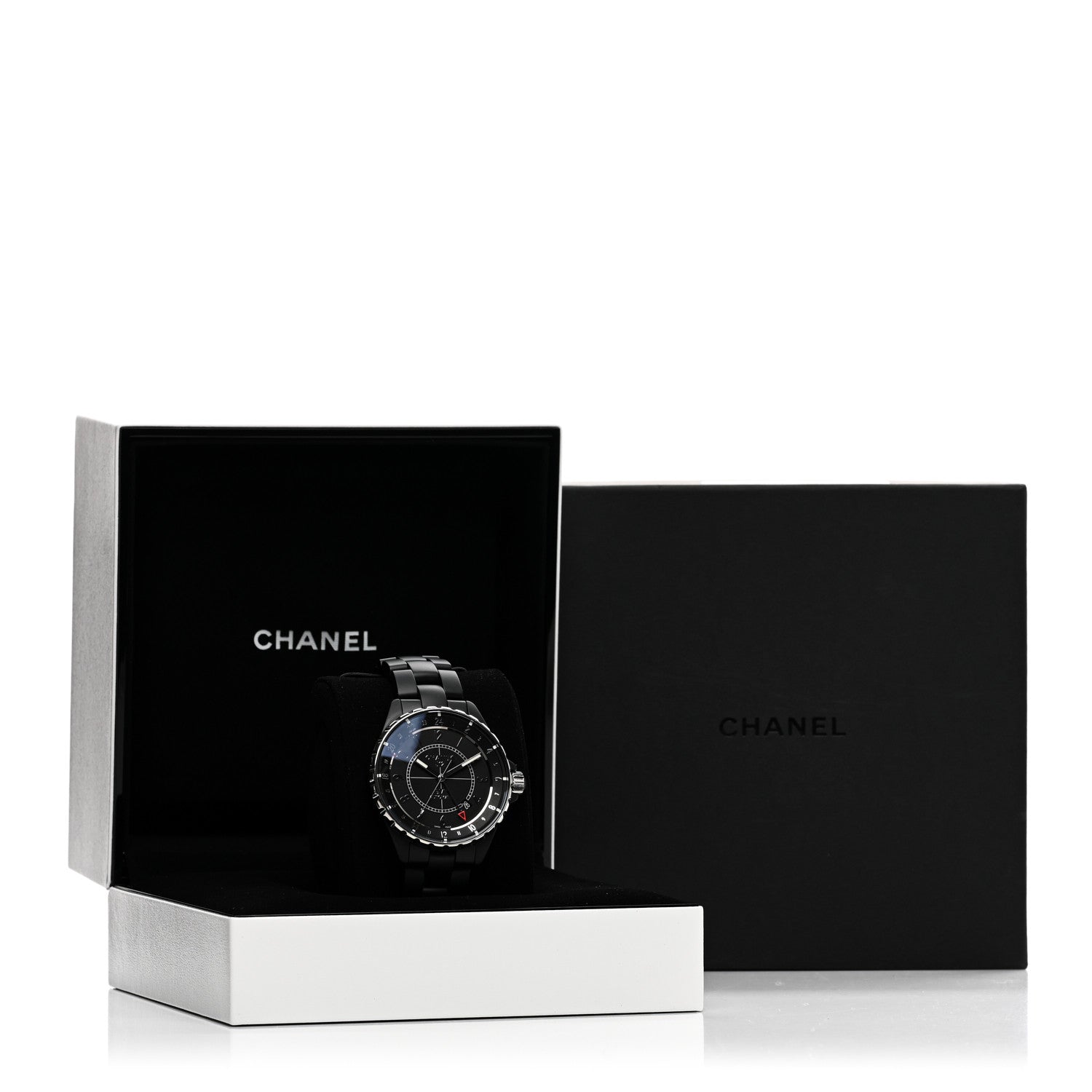 Chanel Stainless Steel Matte Ceramic 41mm J12 GMT Automatic Watch Black 5 of 5
