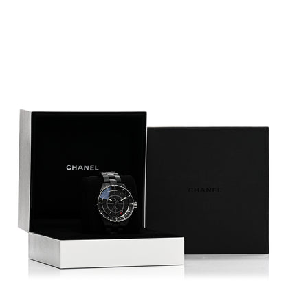 Chanel Stainless Steel Matte Ceramic 41mm J12 GMT Automatic Watch Black 5 of 5
