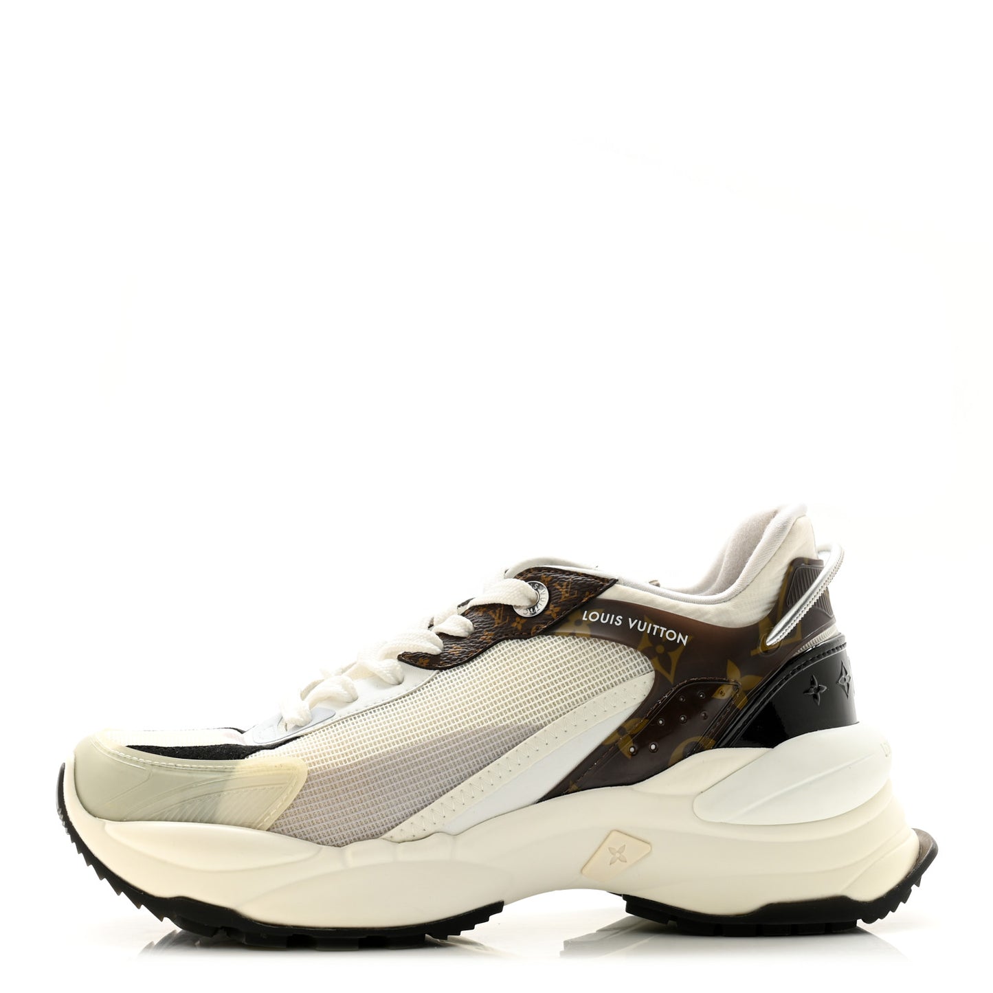 Monogram Calfskin Run 55 Sneakers 38.5 White