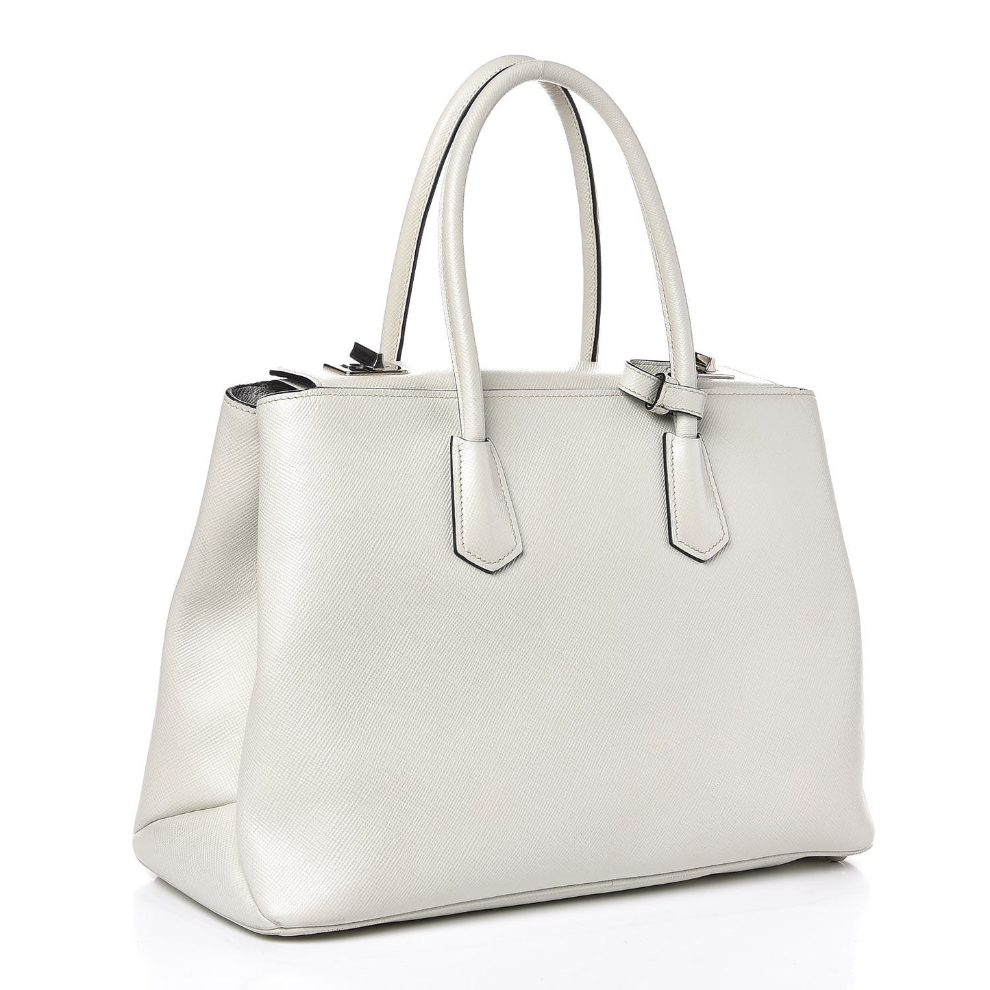 Saffiano Cuir Twin Tote Talco