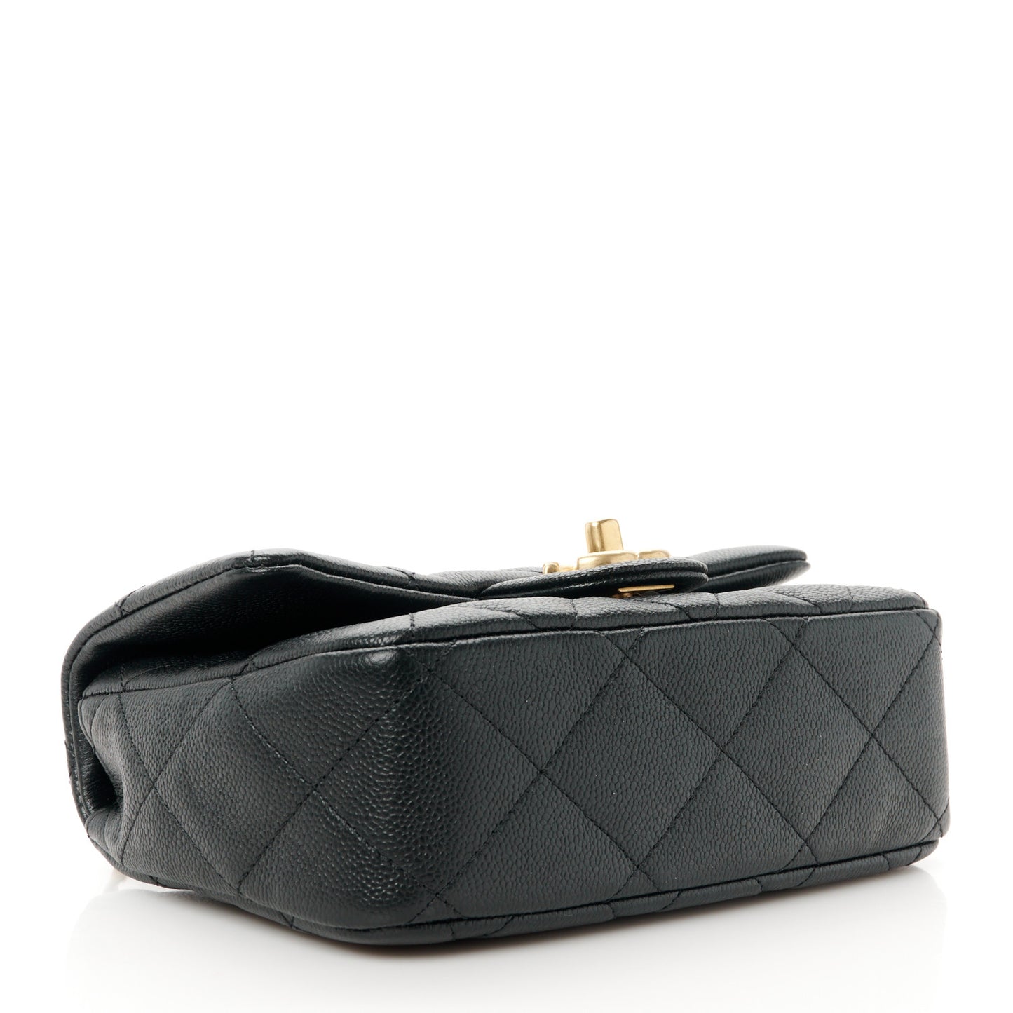Caviar Quilted Mini Sweetheart Flap Black