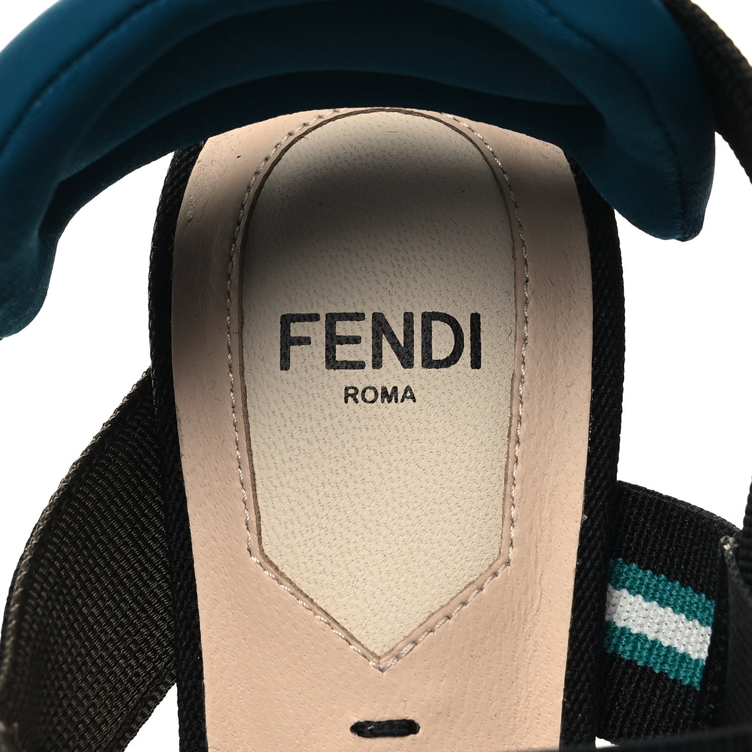 Fendi Technical Mesh Colibri 85mm Slingback Pumps 35.5 Black Asfalto 7 of 7
