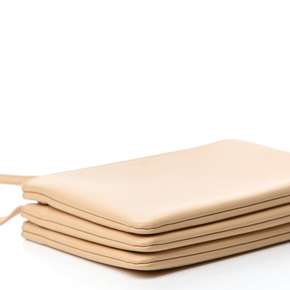 Celine Lambskin Large Trio Crossbody Bag Beige 6 of 11