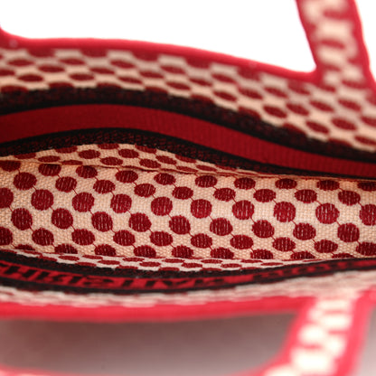 Christian Dior Canvas DiorAmour Dots Mini Book Tote Red 5 of 9