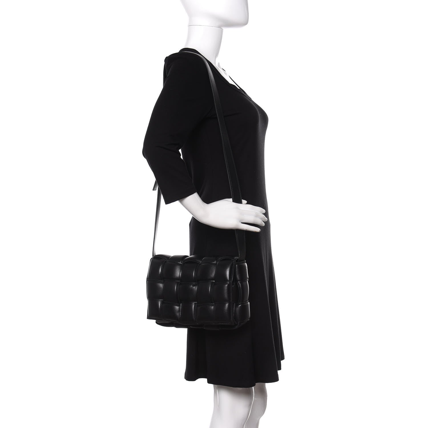 Bottega Veneta Nappa Maxi Intreccio Padded Cassette Crossbody Bag Black 2 of 11