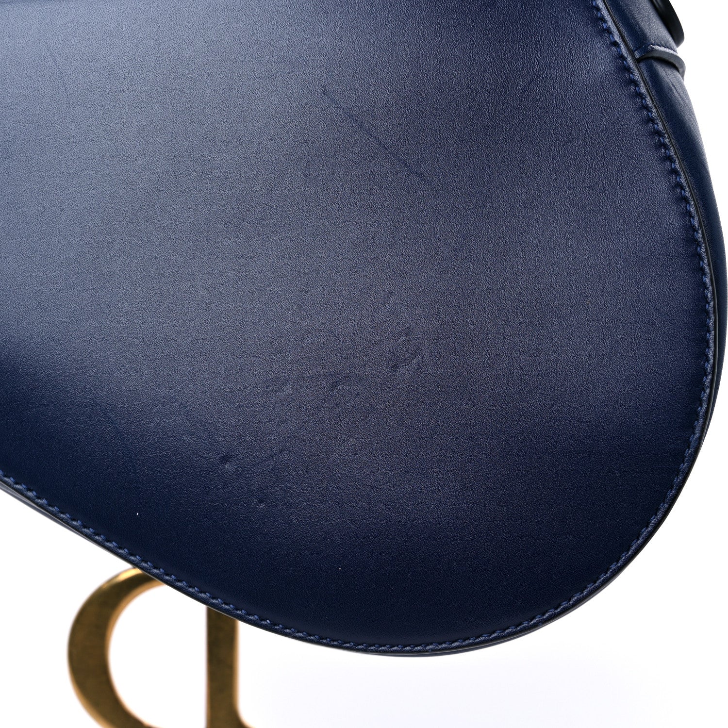 Christian Dior Calfskin Saddle Bag Blue 11 of 13